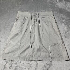 VTG Y2K Oxmo Utility Cargo Skirt Size M Boho Drawstrings Indie‎ Rave